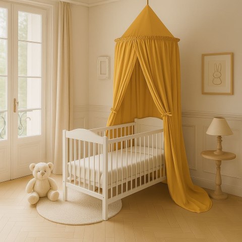My Sweet Baby Baldachim wiszący bawełniany do pokoju dziecięcego - musztardowy