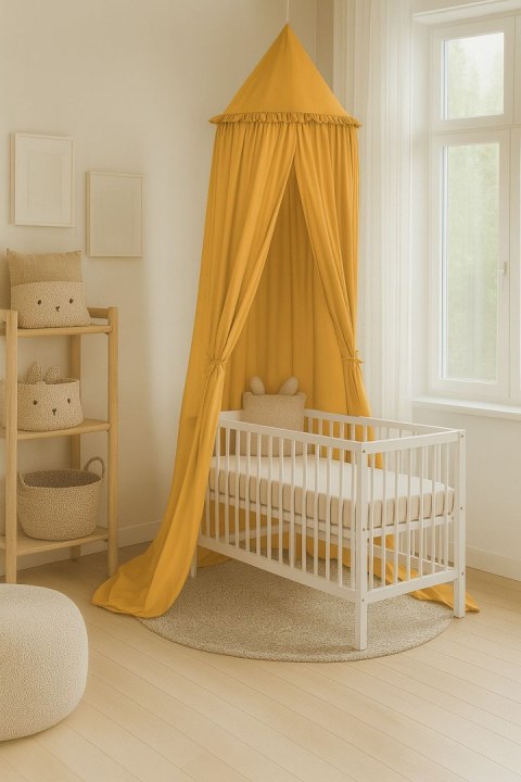 My Sweet Baby Baldachim wiszący bawełniany do pokoju dziecięcego - musztardowy