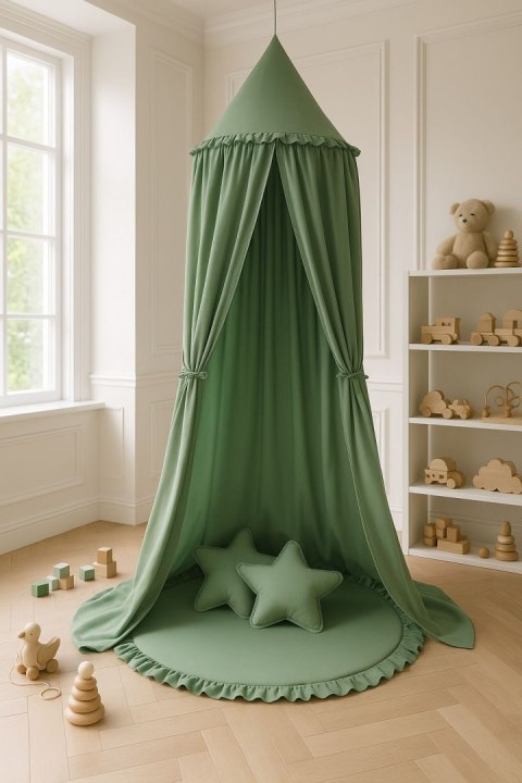 My Sweet Baby Baldachim wiszący bawełniany do pokoju dziecięcego- szałwia