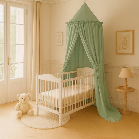My Sweet Baby Baldachim wiszący bawełniany do pokoju dziecięcego- szałwia