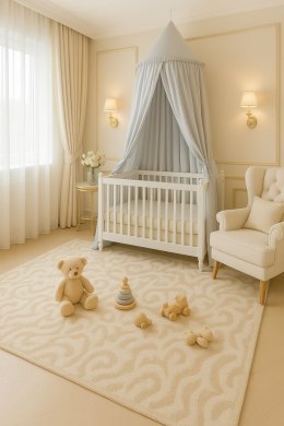 My Sweet Baby Baldachim wiszący bawełniany do pokoju dziecięcego - szary