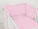 My Sweet Baby Uniwersalny ochraniacz z falbanką do łóżeczka niemowlęcego - różowy