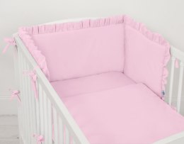 My Sweet Baby Uniwersalny ochraniacz z falbanką do łóżeczka niemowlęcego - różowy