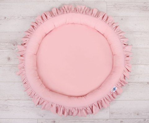 My Sweet Baby Zestaw: baldachim wiszący do pokoju dziecięcego bawełniany i gniazdko z falbanką - brudny róż