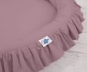 My Sweet Baby Zestaw: baldachim wiszący do pokoju dziecięcego bawełniany i gniazdko z falbanką - róż retro