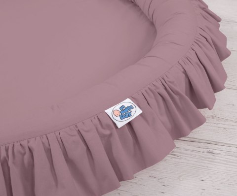 My Sweet Baby Zestaw: baldachim wiszący do pokoju dziecięcego bawełniany i gniazdko z falbanką - róż retro