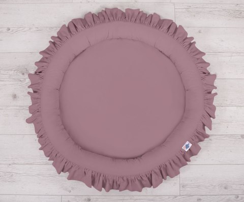 My Sweet Baby Zestaw: baldachim wiszący do pokoju dziecięcego bawełniany i gniazdko z falbanką - róż retro