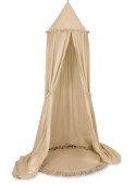 My Sweet Baby Zestaw: baldachim wiszący do pokoju dziecięcego bawełniany i mata z falbanką - beżowy
