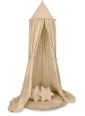 My Sweet Baby Zestaw: baldachim wiszący do pokoju dziecięcego bawełniany i mata z falbanką - beżowy