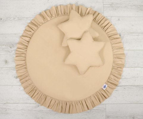 My Sweet Baby Zestaw: baldachim wiszący do pokoju dziecięcego bawełniany i mata z falbanką - beżowy