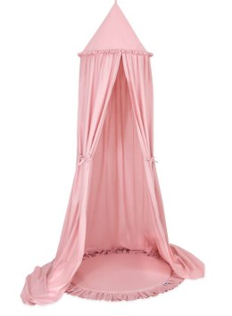 My Sweet Baby Zestaw: baldachim wiszący do pokoju dziecięcego bawełniany i mata z falbanką - brudny róż