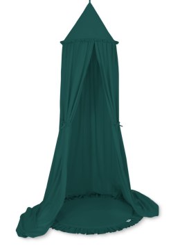 My Sweet Baby Zestaw: baldachim wiszący do pokoju dziecięcego bawełniany i mata z falbanką - butelkowa zieleń