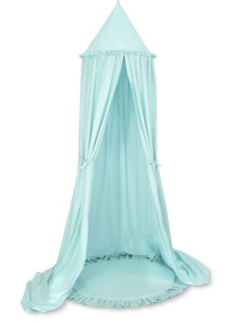 My Sweet Baby Zestaw: baldachim wiszący do pokoju dziecięcego bawełniany i mata z falbanką - jasna mięta