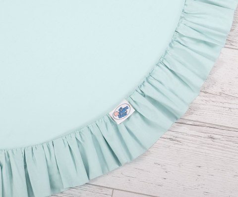 My Sweet Baby Zestaw: baldachim wiszący do pokoju dziecięcego bawełniany i mata z falbanką - jasna mięta