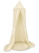 My Sweet Baby Zestaw: baldachim wiszący do pokoju dziecięcego bawełniany i mata z falbanką - kremowy