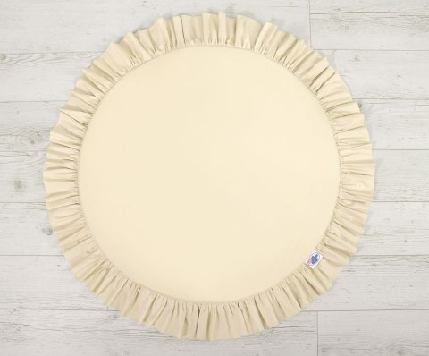 My Sweet Baby Zestaw: baldachim wiszący do pokoju dziecięcego bawełniany i mata z falbanką - kremowy