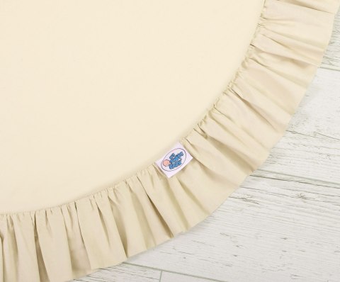 My Sweet Baby Zestaw: baldachim wiszący do pokoju dziecięcego bawełniany i mata z falbanką - kremowy