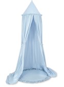 My Sweet Baby Zestaw: baldachim wiszący do pokoju dziecięcego bawełniany i mata z falbanką - niebieski