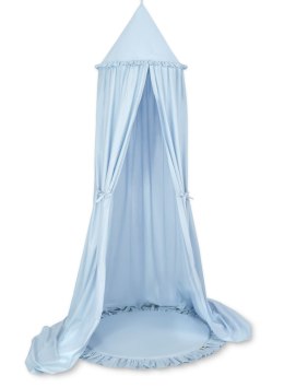 My Sweet Baby Zestaw: baldachim wiszący do pokoju dziecięcego bawełniany i mata z falbanką - niebieski