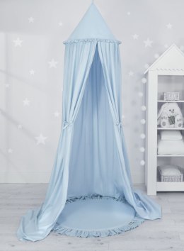 My Sweet Baby Zestaw: baldachim wiszący do pokoju dziecięcego bawełniany i mata z falbanką - niebieski