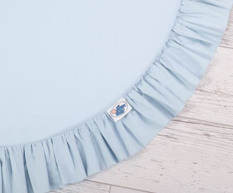 My Sweet Baby Zestaw: baldachim wiszący do pokoju dziecięcego bawełniany i mata z falbanką - niebieski