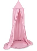 My Sweet Baby Zestaw: baldachim wiszący do pokoju dziecięcego bawełniany i mata z falbanką - różowy