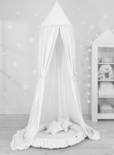 My Sweet Baby Zestaw: baldachim wiszący do pokoju dziecięcego, gniazdko z falbanką, poduszki - biały