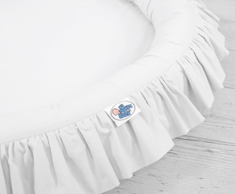 My Sweet Baby Zestaw: baldachim wiszący do pokoju dziecięcego, gniazdko z falbanką, poduszki - biały