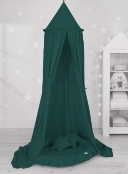 My Sweet Baby Zestaw: baldachim wiszący do pokoju dziecięcego, gniazdko z falbanką, poduszki - butelkowa zieleń