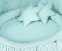 My Sweet Baby Zestaw: baldachim wiszący do pokoju dziecięcego, gniazdko z falbanką, poduszki - jasna mięta