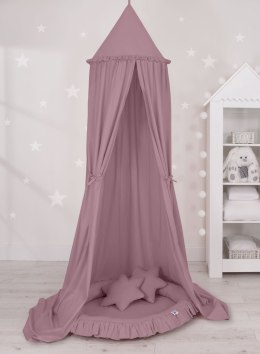 My Sweet Baby Zestaw: baldachim wiszący do pokoju dziecięcego, gniazdko z falbanką, poduszki - róż retro