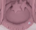 My Sweet Baby Zestaw: baldachim wiszący do pokoju dziecięcego, gniazdko z falbanką, poduszki - róż retro