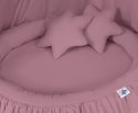 My Sweet Baby Zestaw: baldachim wiszący do pokoju dziecięcego, gniazdko z falbanką, poduszki - róż retro