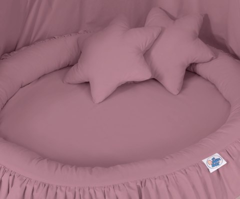 My Sweet Baby Zestaw: baldachim wiszący do pokoju dziecięcego, gniazdko z falbanką, poduszki - róż retro