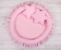 My Sweet Baby Zestaw: baldachim wiszący do pokoju dziecięcego, gniazdko z falbanką, poduszki - różowy