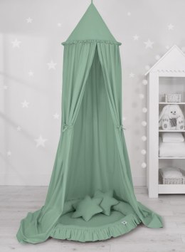 My Sweet Baby Zestaw: baldachim wiszący do pokoju dziecięcego, gniazdko z falbanką, poduszki - szałwia