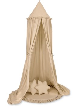 My Sweet Baby Zestaw: baldachim wiszący do pokoju dziecięcego, mata z falbanką, poduszki - beżowy