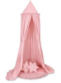My Sweet Baby Zestaw: baldachim wiszący do pokoju dziecięcego, mata z falbanką, poduszki - brudny róż