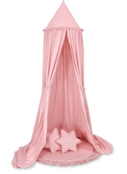 My Sweet Baby Zestaw: baldachim wiszący do pokoju dziecięcego, mata z falbanką, poduszki - brudny róż