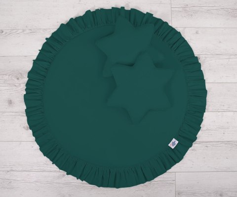 My Sweet Baby Zestaw: baldachim wiszący do pokoju dziecięcego, mata z falbanką, poduszki - butelkowa zieleń