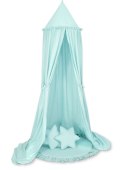 My Sweet Baby Zestaw: baldachim wiszący do pokoju dziecięcego, mata z falbanką, poduszki - jasna mięta
