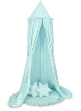 My Sweet Baby Zestaw: baldachim wiszący do pokoju dziecięcego, mata z falbanką, poduszki - jasna mięta
