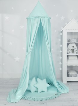My Sweet Baby Zestaw: baldachim wiszący do pokoju dziecięcego, mata z falbanką, poduszki - jasna mięta