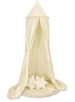 My Sweet Baby Zestaw: baldachim wiszący do pokoju dziecięcego, mata z falbanką, poduszki - kremowy