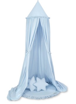 My Sweet Baby Zestaw: baldachim wiszący do pokoju dziecięcego, mata z falbanką, poduszki - niebieski