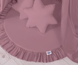 My Sweet Baby Zestaw: baldachim wiszący do pokoju dziecięcego, mata z falbanką, poduszki - róż retro