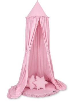 My Sweet Baby Zestaw: baldachim wiszący do pokoju dziecięcego, mata z falbanką, poduszki - różowy