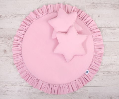My Sweet Baby Zestaw: baldachim wiszący do pokoju dziecięcego, mata z falbanką, poduszki - różowy