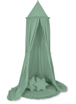 My Sweet Baby Zestaw: baldachim wiszący do pokoju dziecięcego, mata z falbanką, poduszki - szałwia