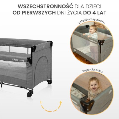 CARETERO ŁÓŻECZKO TURYSTYCZNE ESTI Z OPUSZCZANYM BOKIEM GRAPHITE
